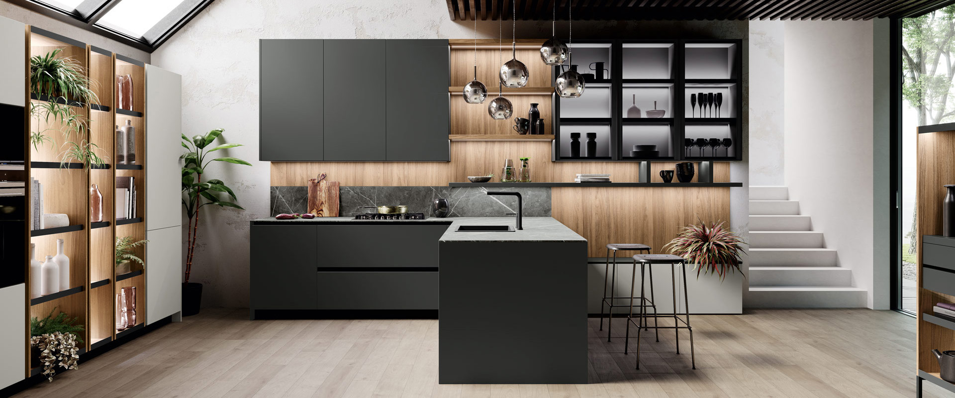 Miton | Cucina moderna ''Sincro Wood''